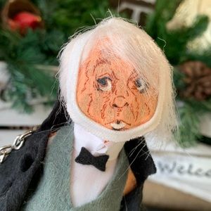 Rare Annalee 1990 Dickens Series Jacob Marley with Chains and Ledger 5464